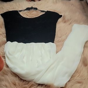 Black and white maxi dress